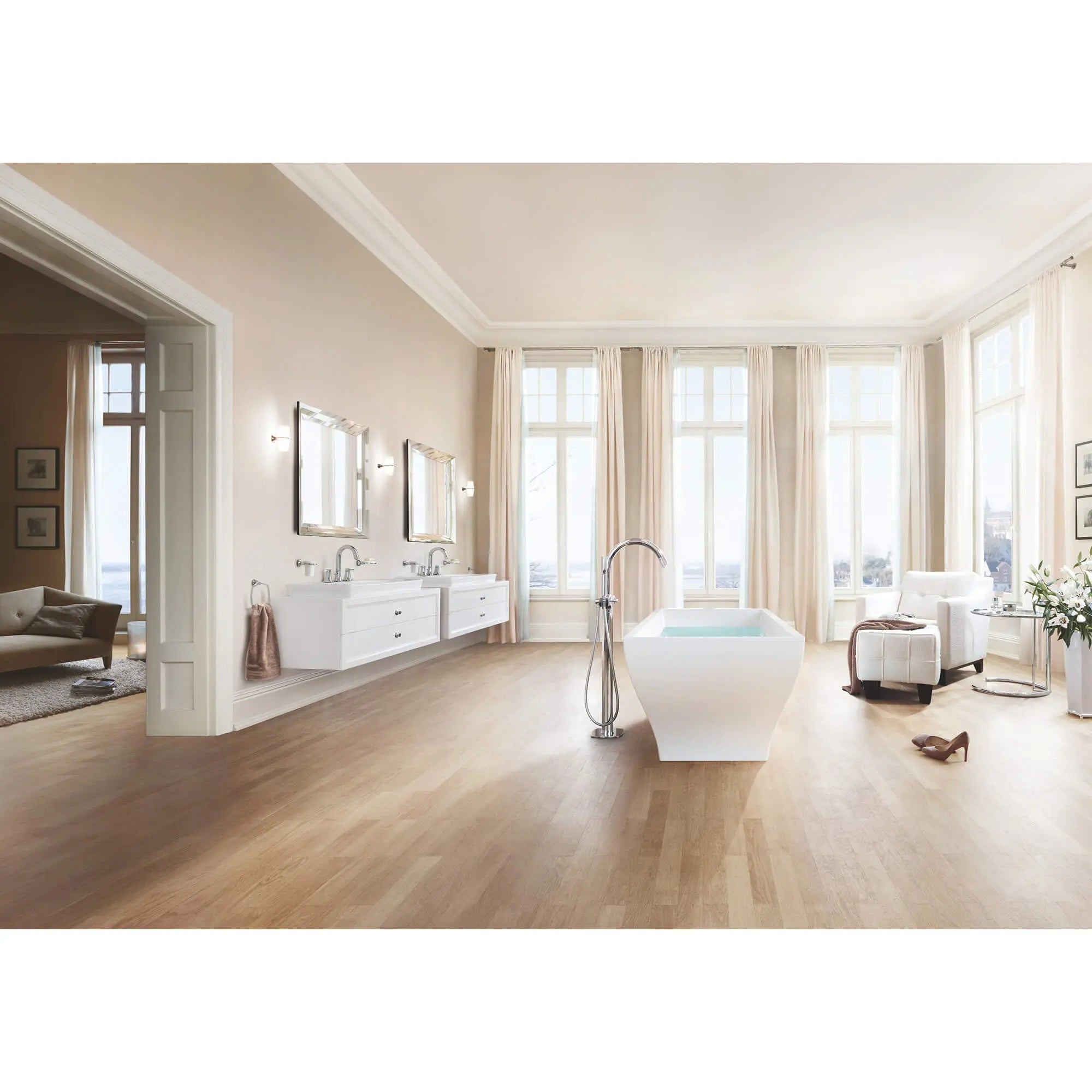 Grandera Anneau de 8 po // CHROME STARLIGHT GROHE // 2413_40630000-towel-ring-enviro-1_0_CDNwebp.webp