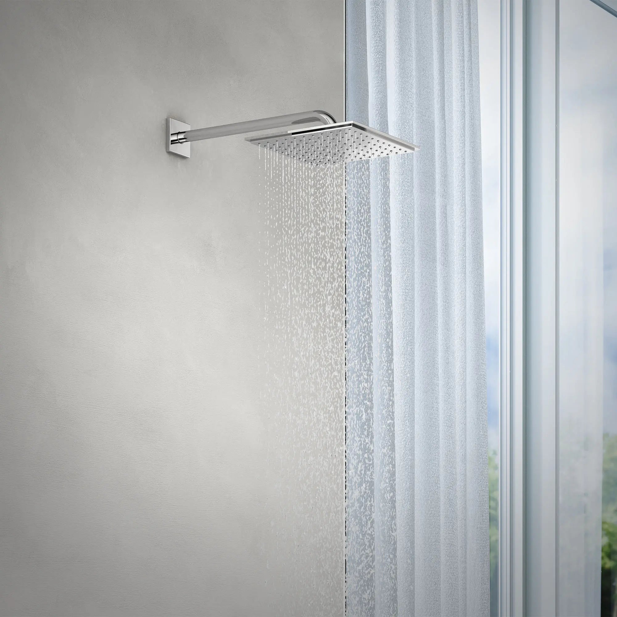 Pomme de douche 230, 9 po, 1 jet, 6,6 L/min (1,75 gpm) // CHROME STARLIGHT GROHE // 244267_RAINSHOWER_EnvironmentCloseUp_26868000_0001_APRIL2024_CDNwebp.webp