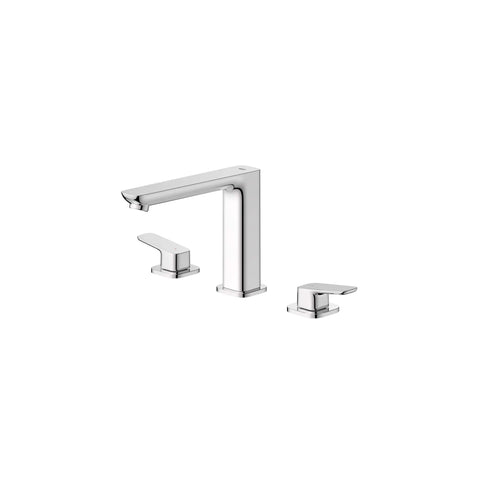 Robinet de remplissage de baignoire monté sur plan à 3 orifices et 2 manettes Cubeo - Chrome StarLight GROHE