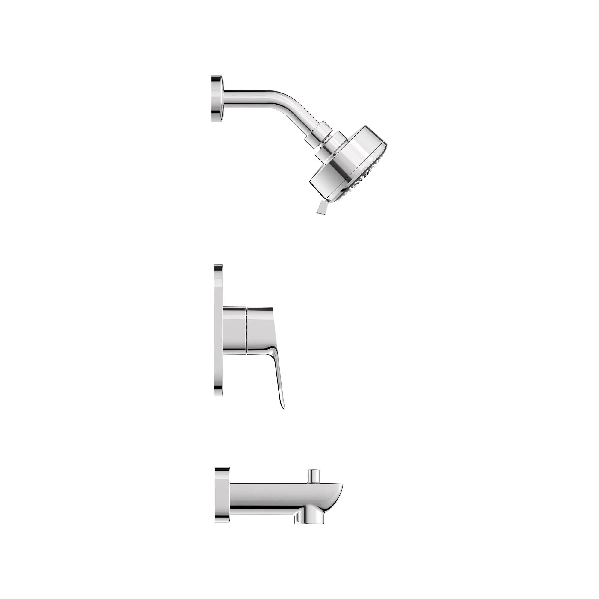 Cubeo Pressure Balance Valve Tub/Shower Trim Kit // GROHE STARLIGHT CHROME // 250958_G3SoftSquare_SiloSide_1053800000_0001_AUGUST2024_CDNwebp_3d2adbe3-e1ff-4f0f-9fcf-33f38f7d45fe.webp
