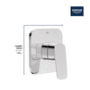 [1019290000] Cubeo 2-Way Diverter Trim - GROHE StarLight Chrome