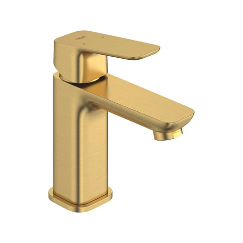 Robinet de salle de bain à orifice et manette uniques Cubeo, taille P, sans renvoi, 4,5 L/min (1,2 gal/min) - Aube fraîche brossé