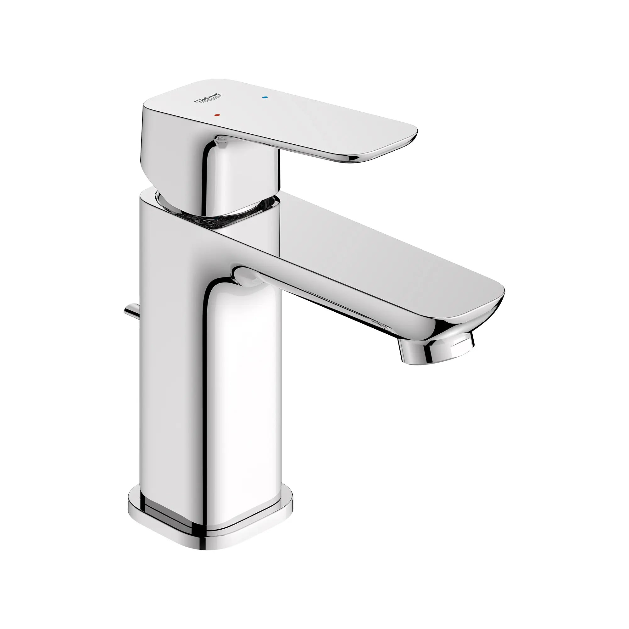 Robinet de salle de bain Cubeo à orifice et manette uniques, démarrage à froid, taille P, 4,5 L/min (1,2 gal/min) // CHROME STARLIGHT GROHE // 260451_Cubeo_SiloRight_1053490000_0001_OCT2024_0_CDNwebp_ad9ab3f9-6206-4445-9e00-82ca49c42407.webp