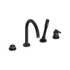 [1062372430] Listra 4-Hole Single-Handle Deck Mount Roman Tub Faucet with 1.75 gpm (6.6L/min) Hand Shower - Brushed Cool Sunrise