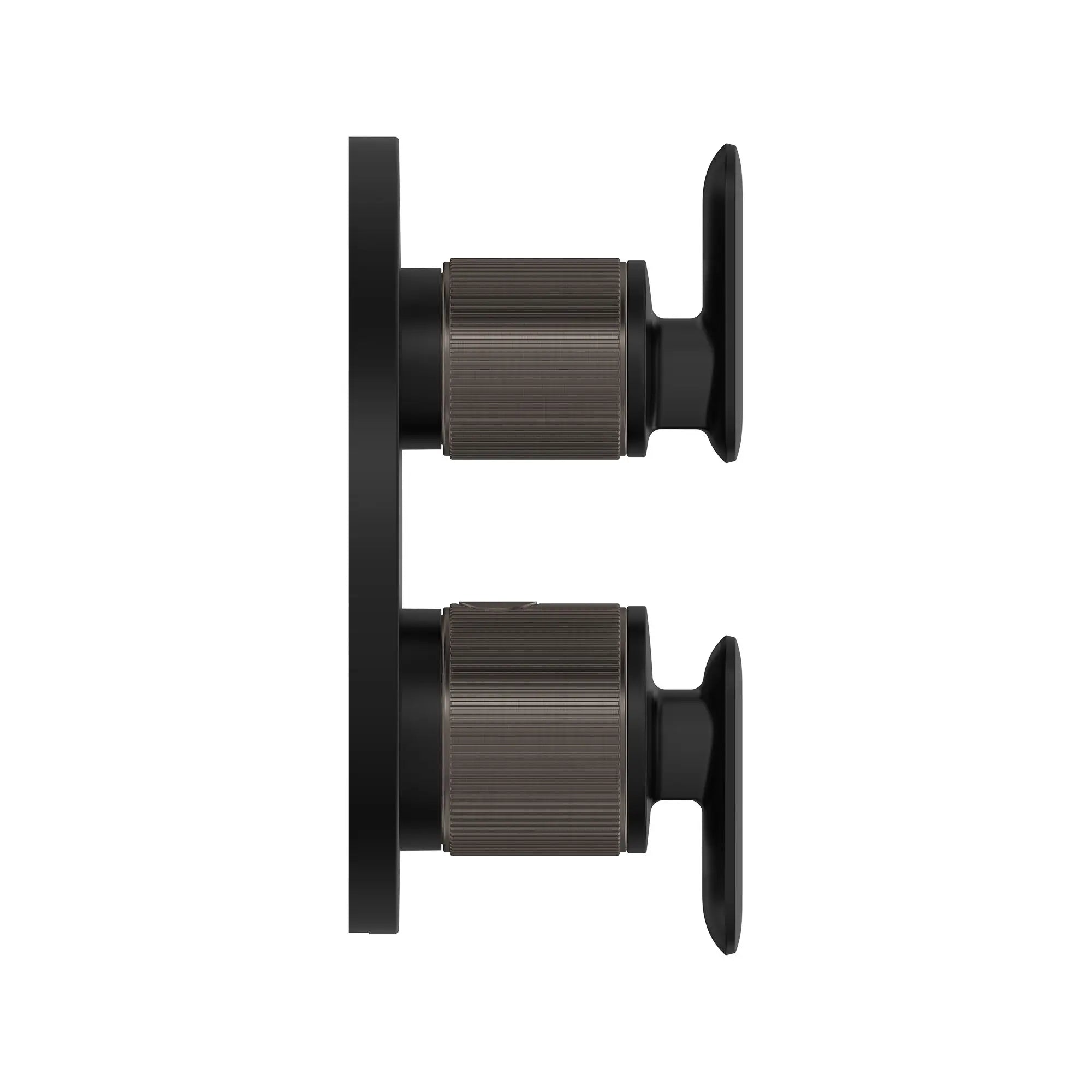 Garniture de robinet thermostatique à fonction unique et 2 manettes Listra // NOIR MAT // 260928_Listra_SiloSide_1062362430_0001_SEPTEMBER2024_0_CDNwebp.webp