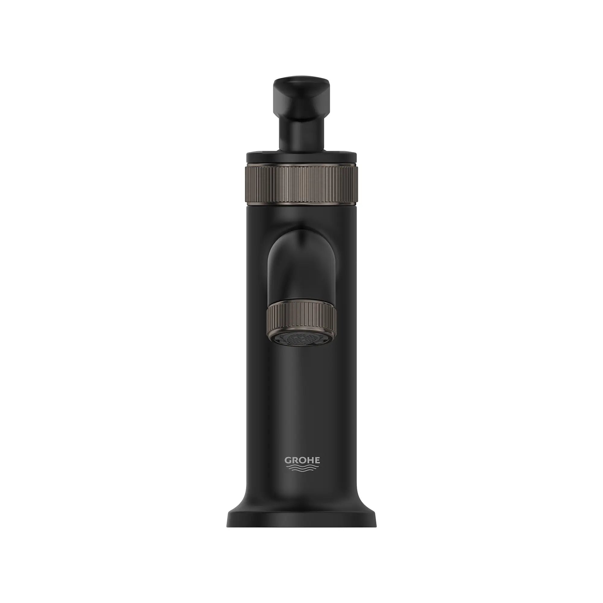 Robinet de salle de bain Listra à orifice et manette uniques, taille P, 4,5 l/min (1,2 gal/min) // NOIR MAT // 260944_Listra_SiloStraight_1062152430_0001_SEPTEMBER2024_0_CDNwebp.webp