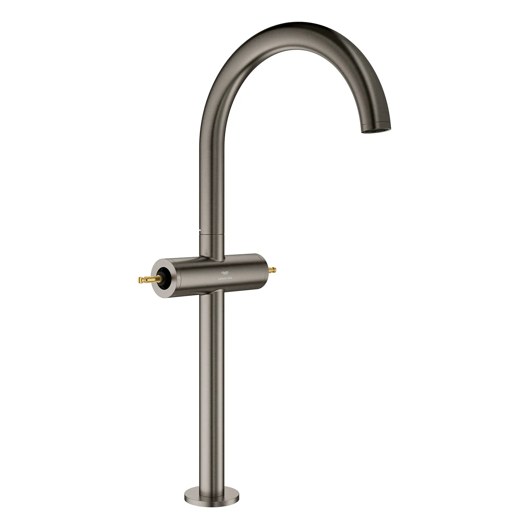 Robinet monotrou pour vasque, à deux poignée, à montage sur plan 4,5 L/min (1,2 gpm) // BRUSHED HARD GRAPHITE // 266479_Atrio_PC_SiloRight_21161AL00_0001_July2025_0_CDNwebp.webp