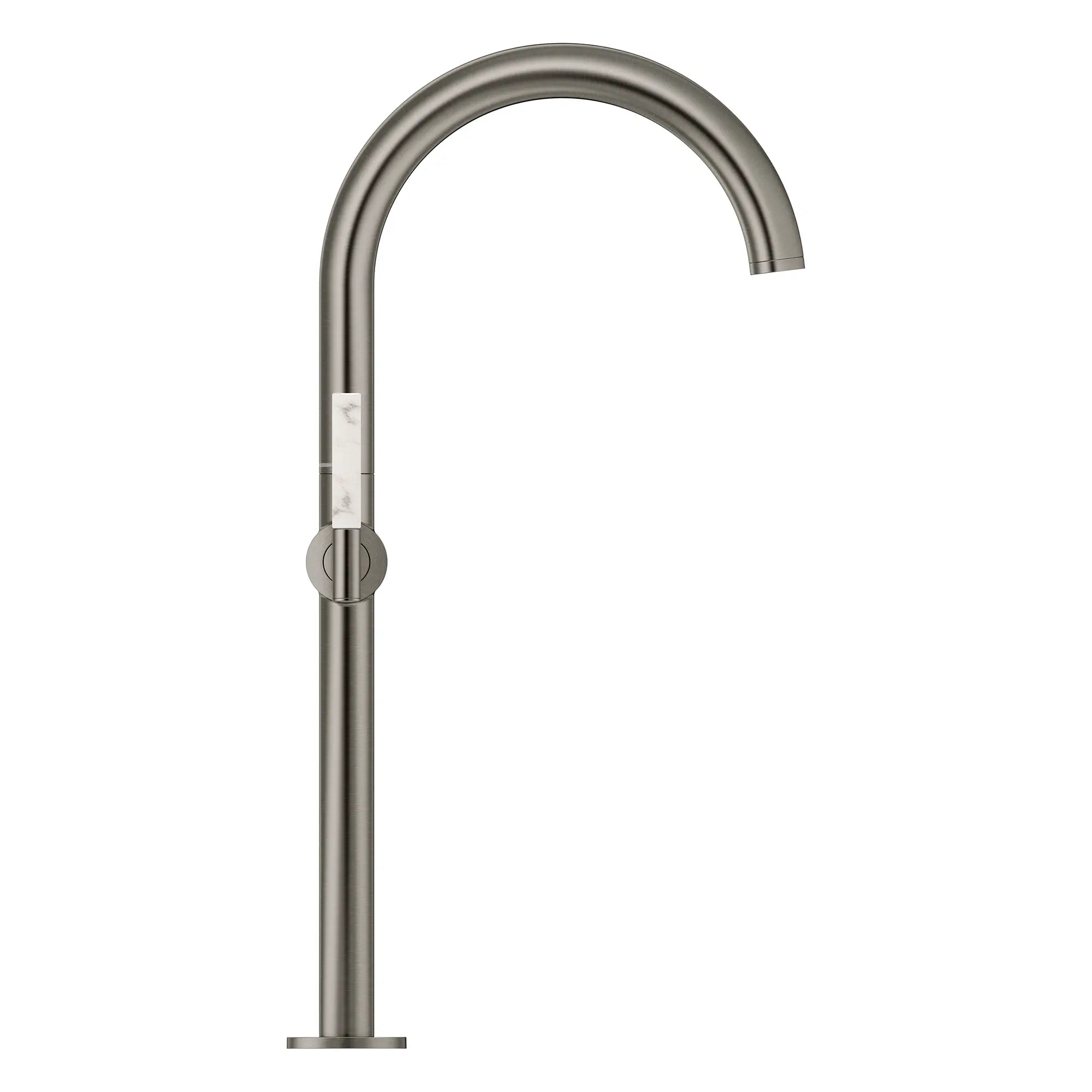 Robinet monotrou pour vasque, à deux poignée, à montage sur plan 4,5 L/min (1,2 gpm) // BRUSHED HARD GRAPHITE // 266484_Atrio_PC_SiloSide_21161AL00_48458AL0_0001_July2025_0_CDNwebp.webp