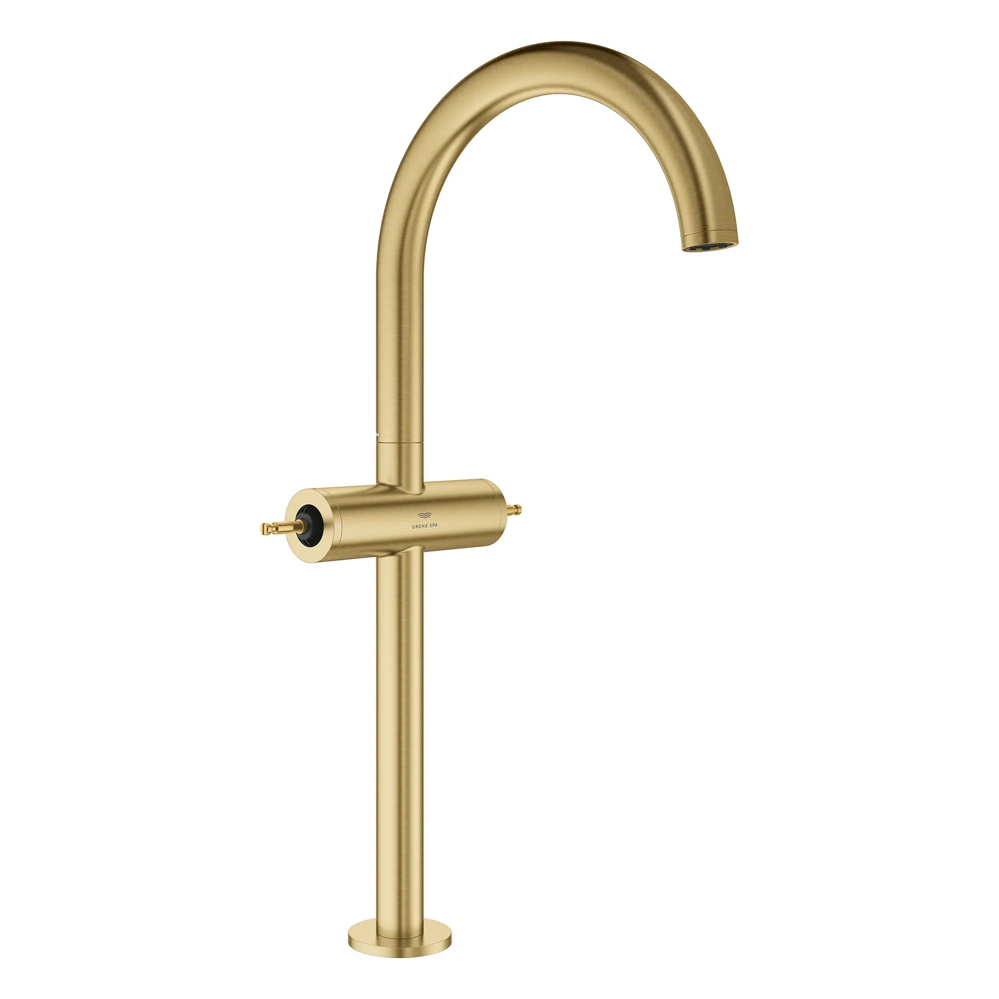 Robinet monotrou pour vasque, à deux poignée, à montage sur plan 4,5 L/min (1,2 gpm) // BRUSHED COOL SUNRISE // 266602_Atrio_PC_SiloRight_21161GN00_0001_July2025_0_CDNwebp.webp