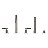 [25274AL0] Atrio 5-Hole 2-Handle Deck Mount Roman Tub Faucet without Handles with 1.75 GPM Hand Shower - GROHE StarLight Chrome
