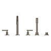 [25274AL0] Atrio 5-Hole 2-Handle Deck Mount Roman Tub Faucet without Handles with 1.75 GPM Hand Shower - GROHE StarLight Chrome