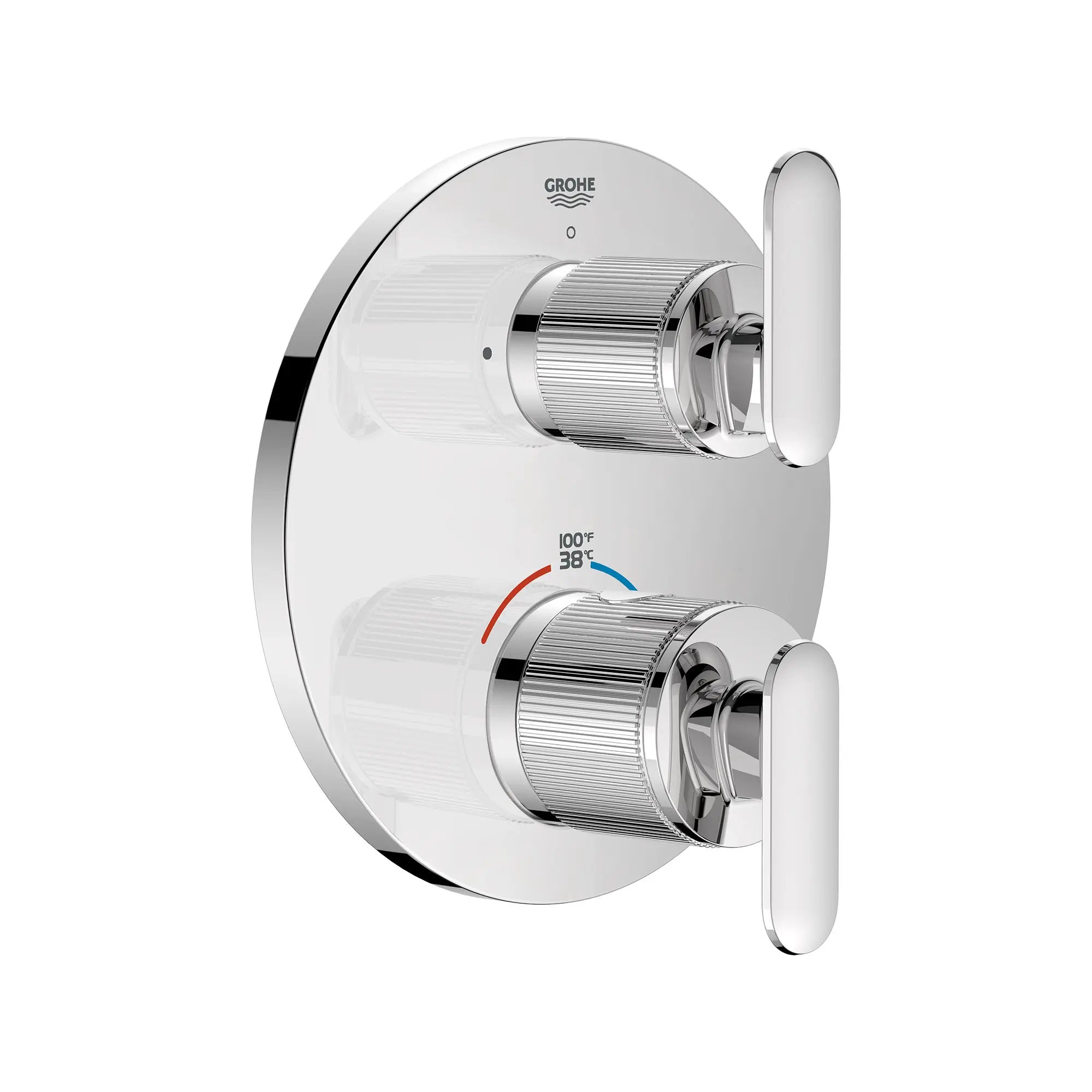Garniture de robinet thermostatique à double fonction et 2 manettes Listra // CHROME STARLIGHT GROHE // 268345_G4Transitional_SiloRight_1062440000_0001_SEPTEMBER2024_0_CDNwebp.webp