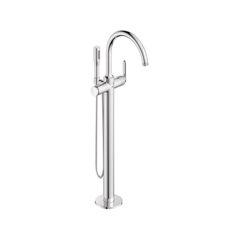 Robinet de baignoire autoportant Listra à une seule manette avec douche à main de 6,6 l/min (1,75 gal/min) - Chrome StarLight GROHE