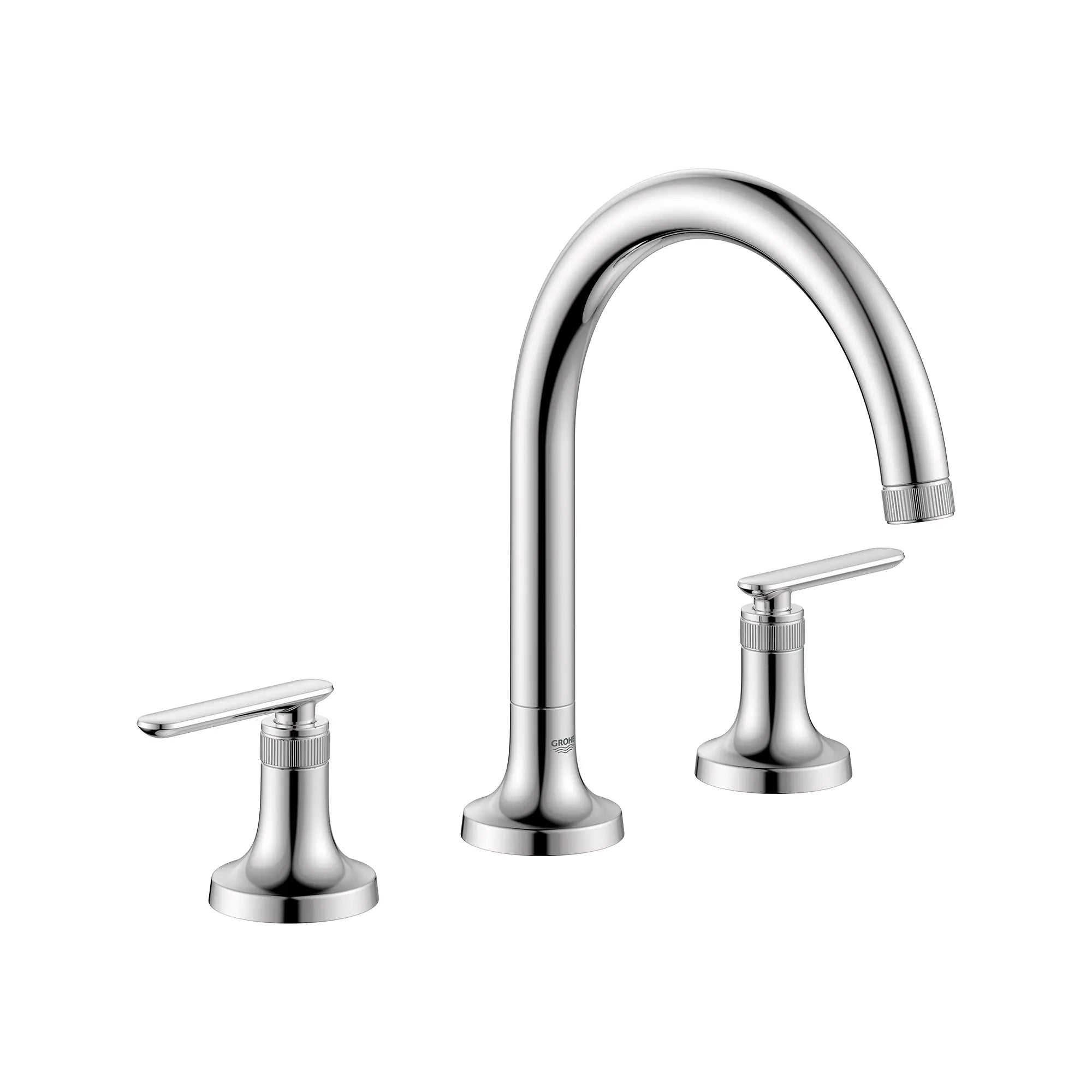 Robinet de remplissage de baignoire romaine Listra à 3 trous monté sur plan // CHROME STARLIGHT GROHE // 268355_Listra_SiloRight_1062610000_1062700000_0001_SEPTEMBER2024_0_CDNwebp.webp