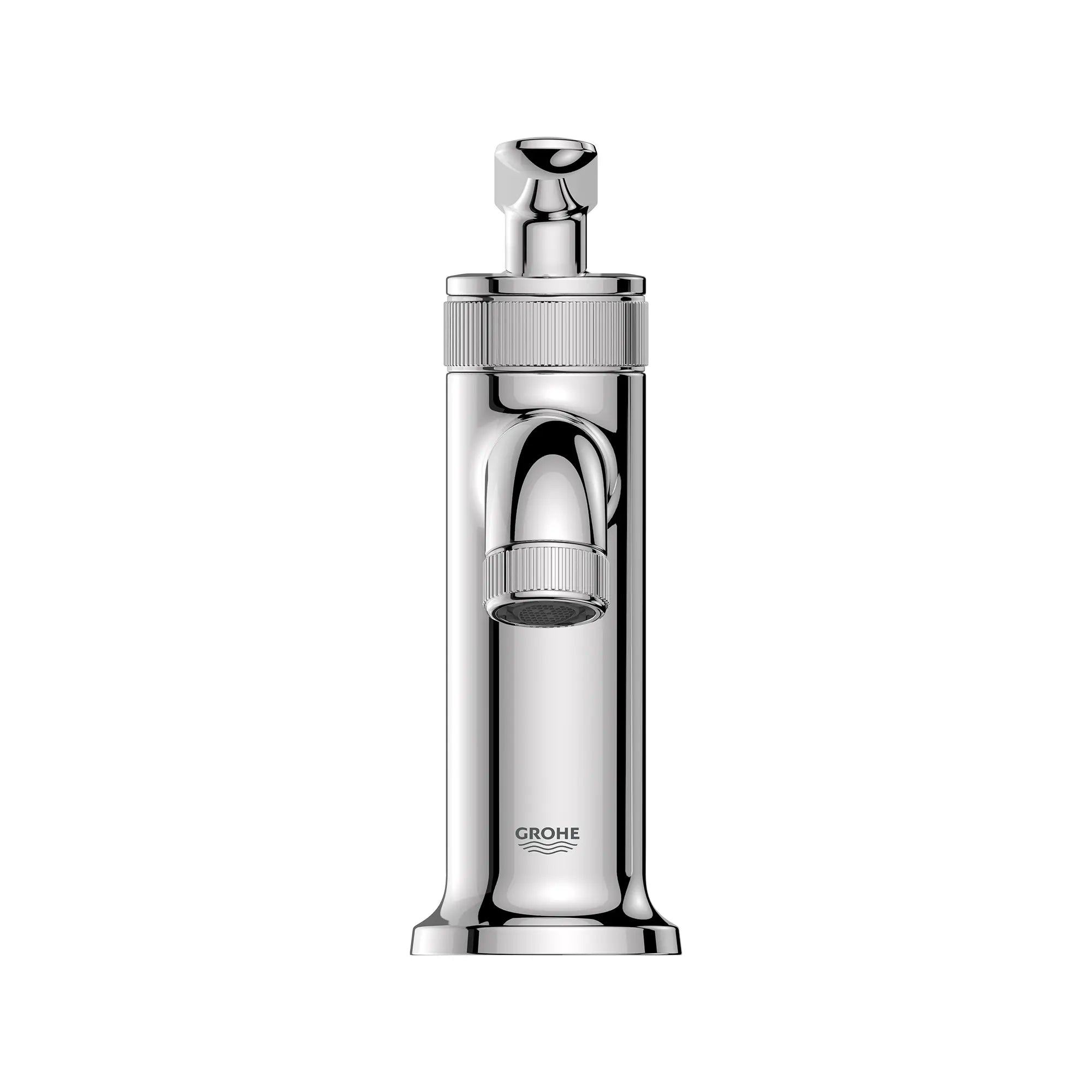 Robinet de salle de bain Listra à orifice et manette uniques, taille P, 4,5 l/min (1,2 gal/min) // CHROME STARLIGHT GROHE // 268382_Listra_SiloStraight_1062150000_0001_SEPTEMBER2024_0_CDNwebp.webp