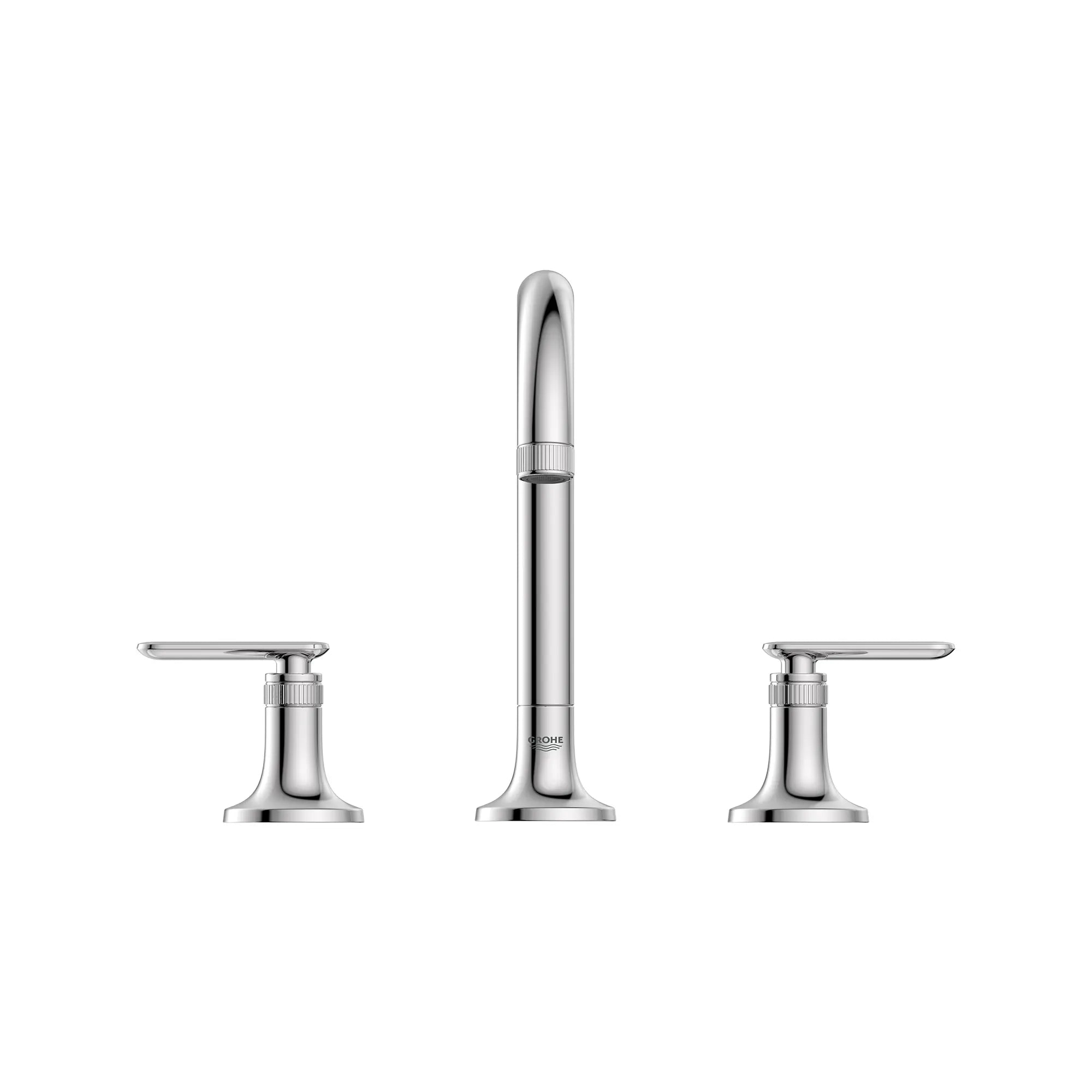 Robinet de salle de bains à large entraxe Listra monté sur plan, 4,5 l/min (1,2 gal/min) // CHROME STARLIGHT GROHE // 268388_Listra_SiloStraight_1062210000_1062570000_0001_SEPTEMBER2024_0_CDNwebp.webp