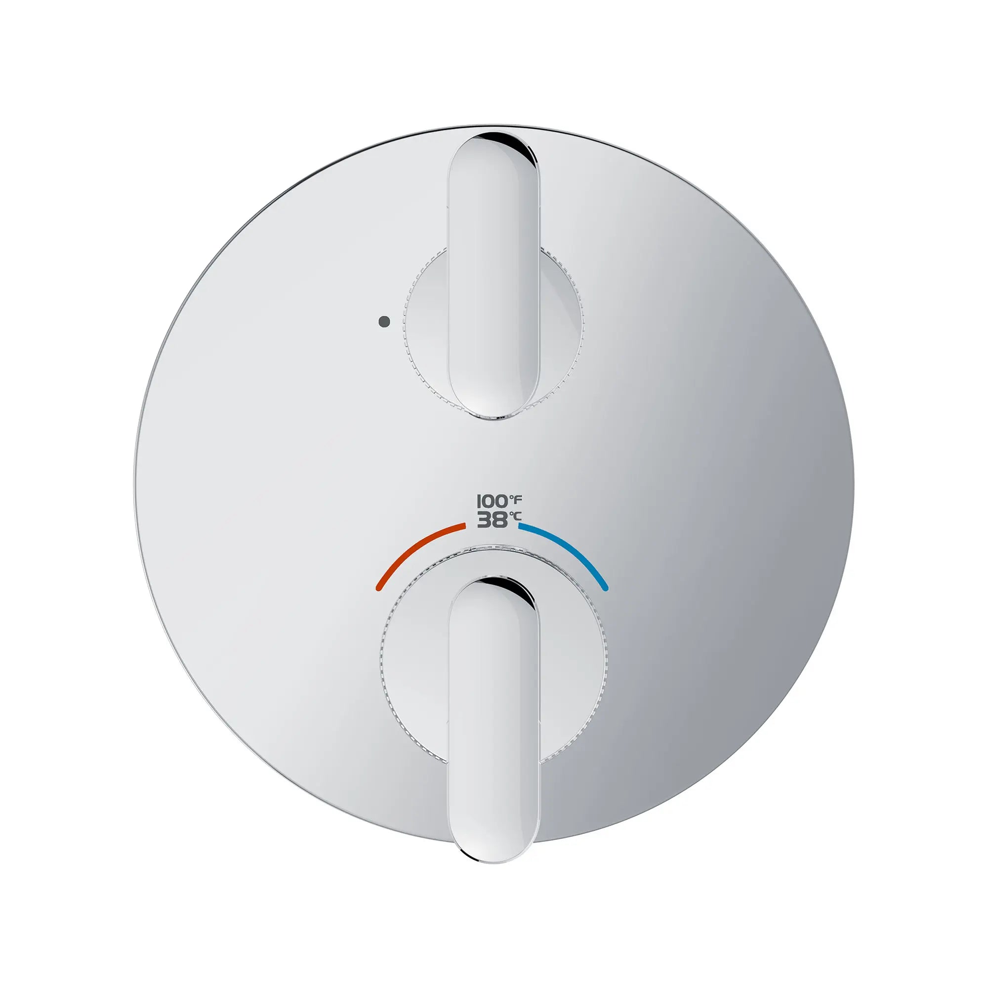 Garniture de robinet thermostatique à fonction unique et 2 manettes Listra // CHROME STARLIGHT GROHE // 268390_Listra_SiloStraight_1062360000_0001_SEPTEMBER2024_0_CDNwebp.webp