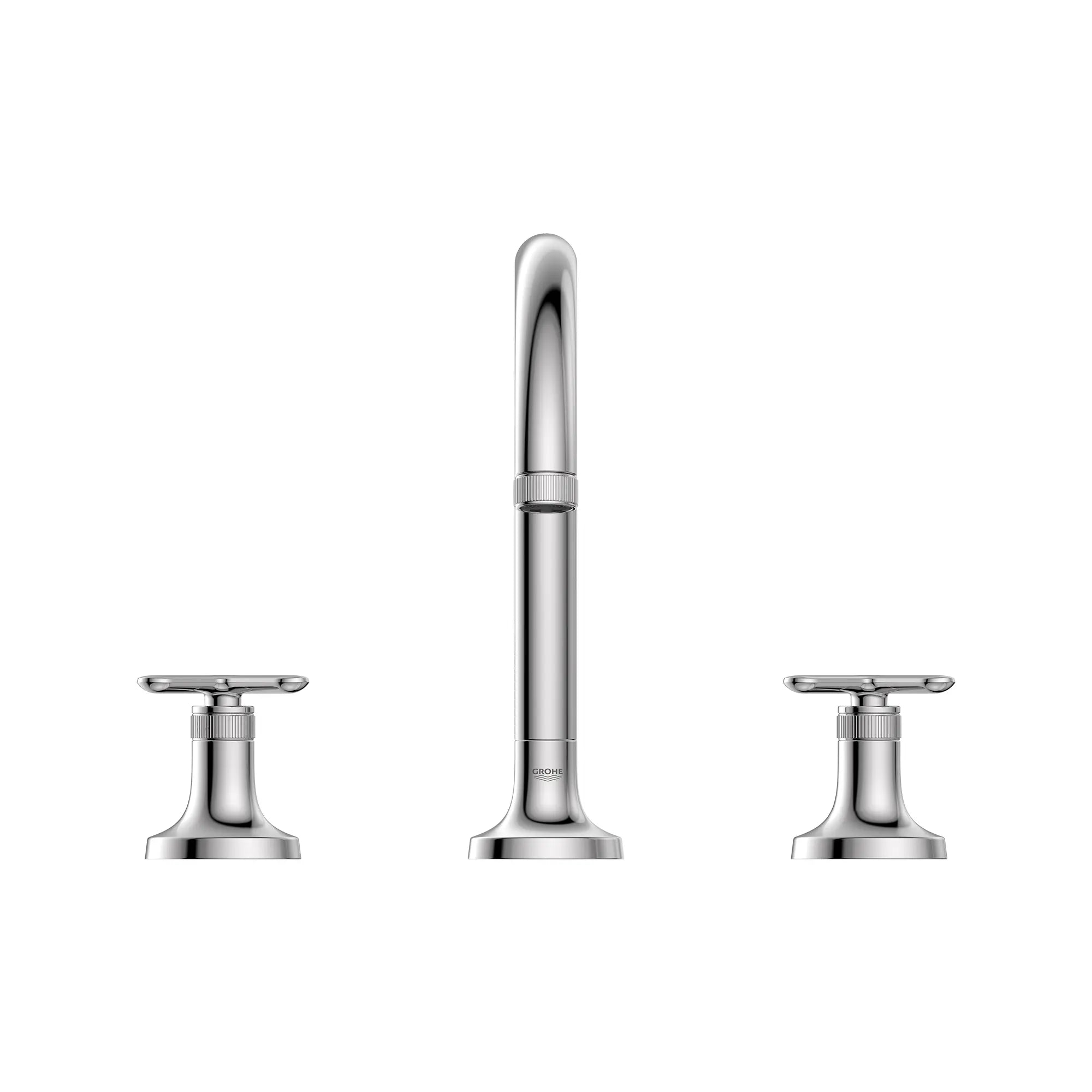 Robinet de remplissage de baignoire romaine Listra à 3 trous monté sur plan // CHROME STARLIGHT GROHE // 268398_Listra_SiloStraight_1062540000_1062610000_0001_SEPTEMBER2024_0_CDNwebp.webp