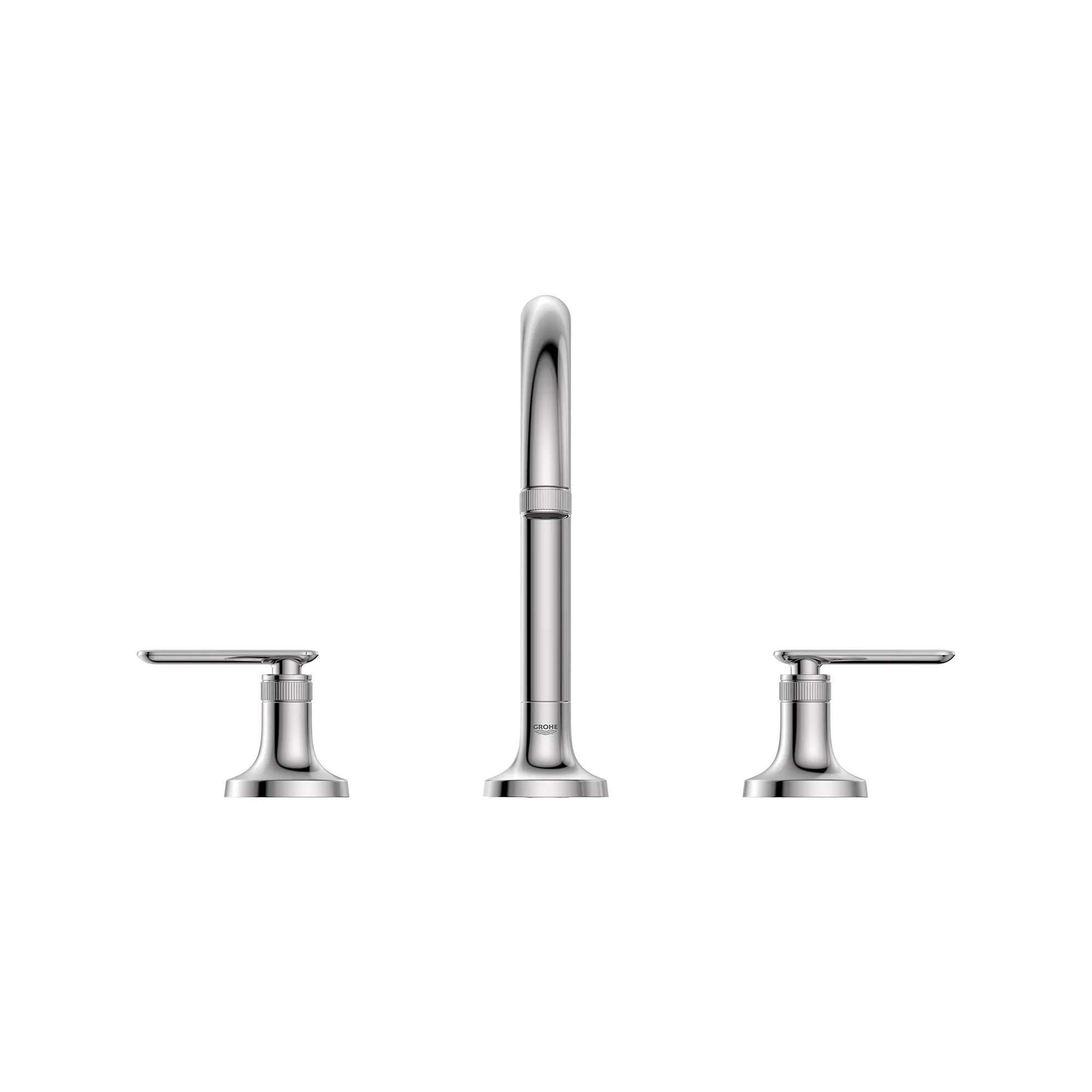 Robinet de remplissage de baignoire romaine Listra à 3 trous monté sur plan // CHROME STARLIGHT GROHE // 268401_Listra_SiloStraight_1062610000_1062700000_0001_SEPTEMBER2024_0_CDNwebp.webp