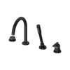 [1062372430] Listra 4-Hole Single-Handle Deck Mount Roman Tub Faucet with 1.75 gpm (6.6L/min) Hand Shower - Brushed Cool Sunrise