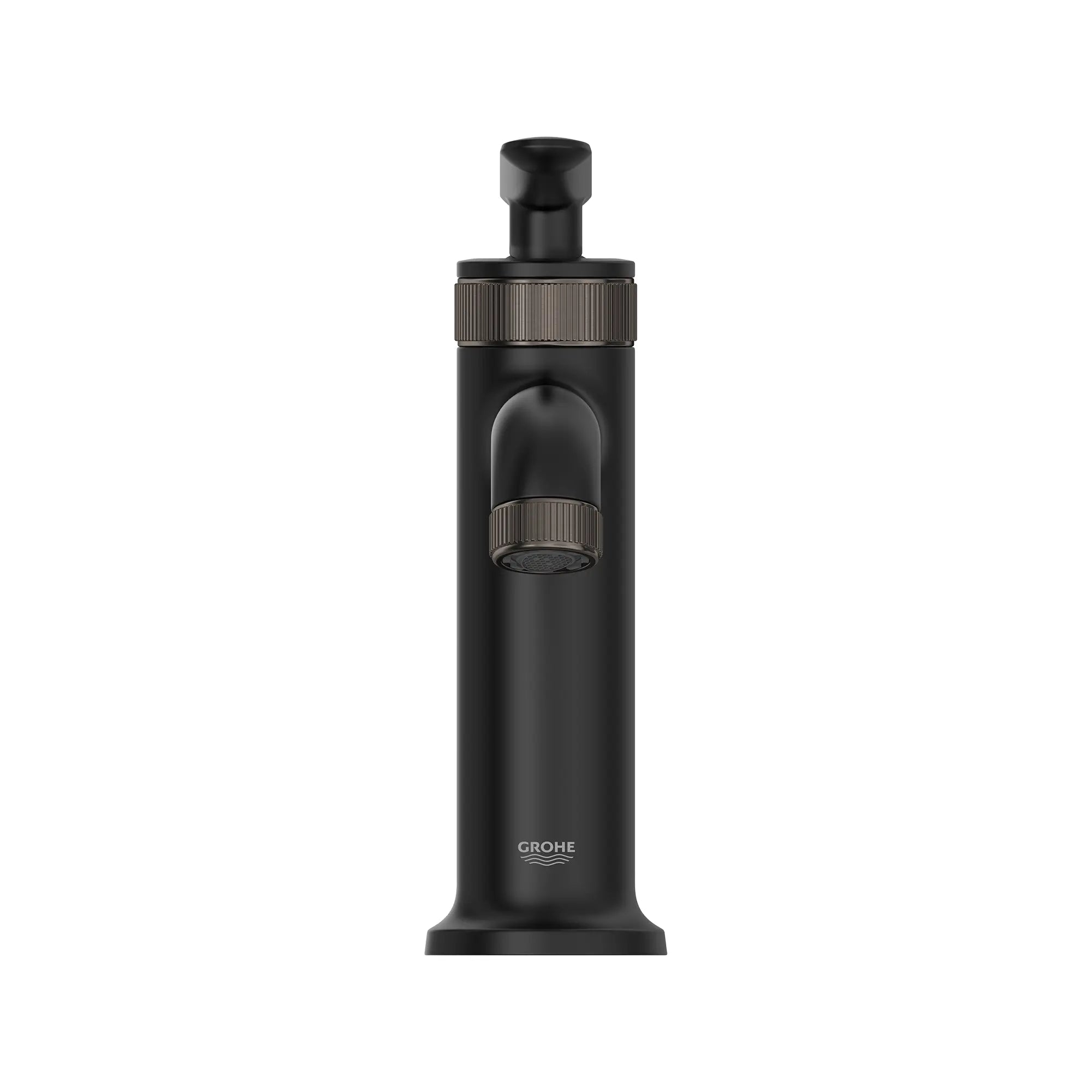 Robinet de salle de bain Listra à orifice et manette uniques, taille M, 4,5 l/min (1,2 gal/min) // NOIR MAT // 268485_Listra_SiloStraight_1062222430_0001_SEPTEMBER2024_0_CDNwebp.webp