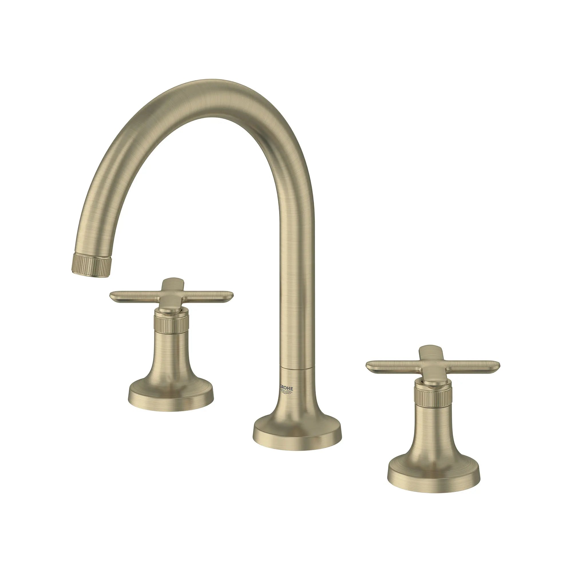 Robinet de remplissage de baignoire romaine Listra à 3 trous monté sur plan // NICKEL BROSSÉ INFINITYFINISH // 268518_Listra_SiloLeft_106254EN00_106261EN00_0001_SEPTEMBER2024_0_CDNwebp.webp