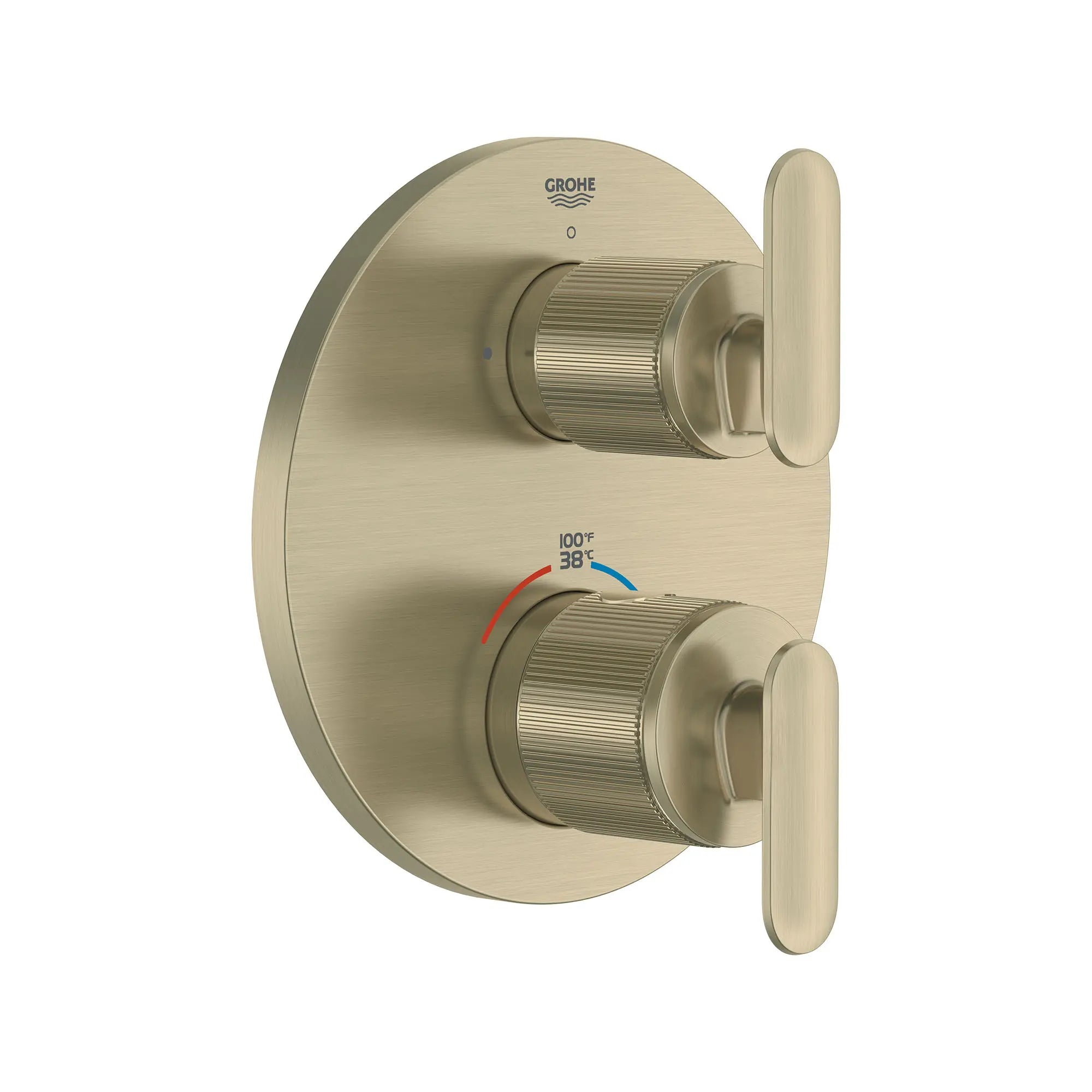 Garniture de robinet thermostatique à fonction unique et 2 manettes Listra // NICKEL BROSSÉ INFINITYFINISH // 268535_Listra_SiloRight_106236EN00_0001_SEPTEMBER2024_0_CDNwebp.webp