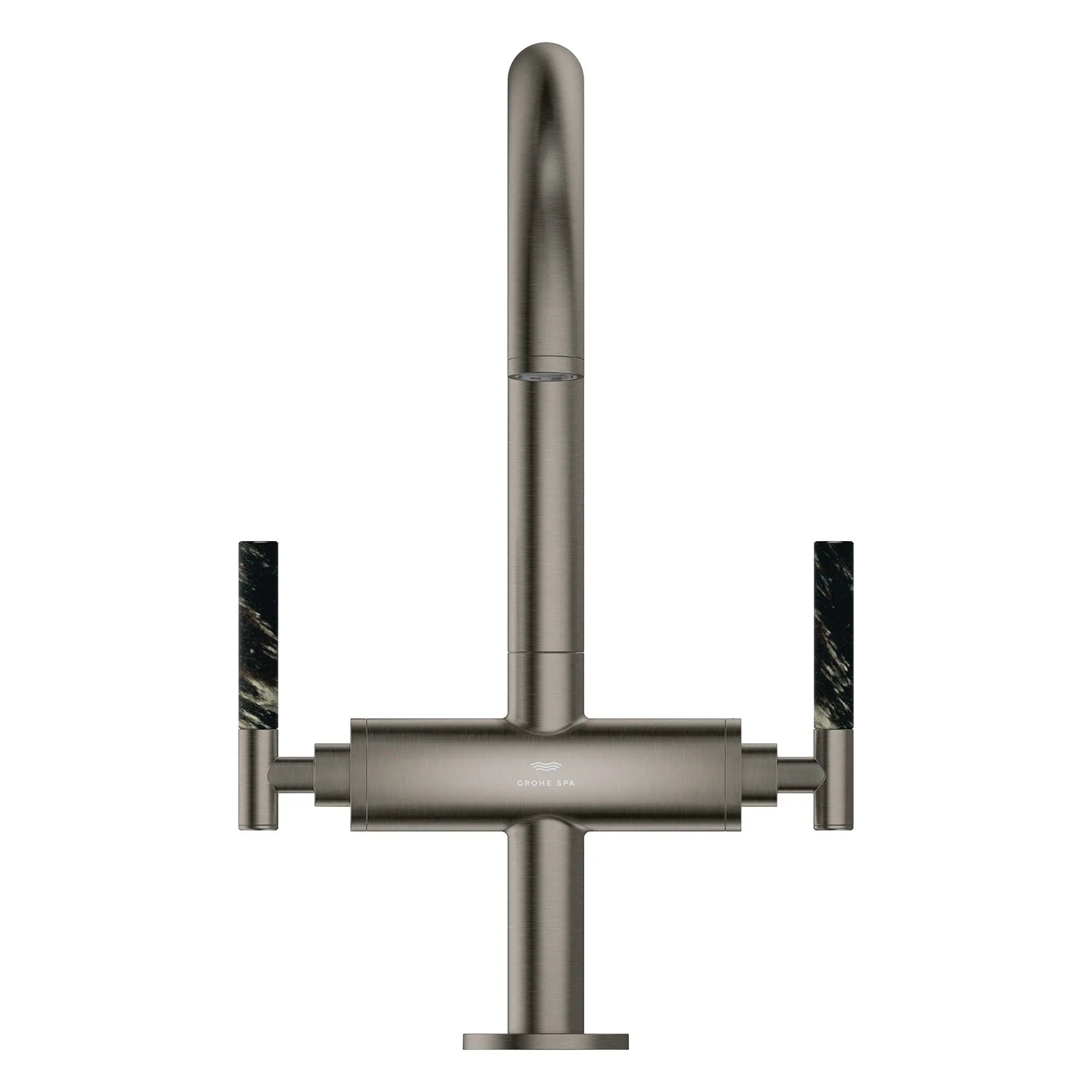 Grand robinet monotrou à deux poignées pour salle de bain 4,5 L/min (1,2 gpm) // BRUSHED HARD GRAPHITE // 269181_Atrio_PC_SiloFront_21146AL00_48459AL0_August2025_0_CDNwebp.webp