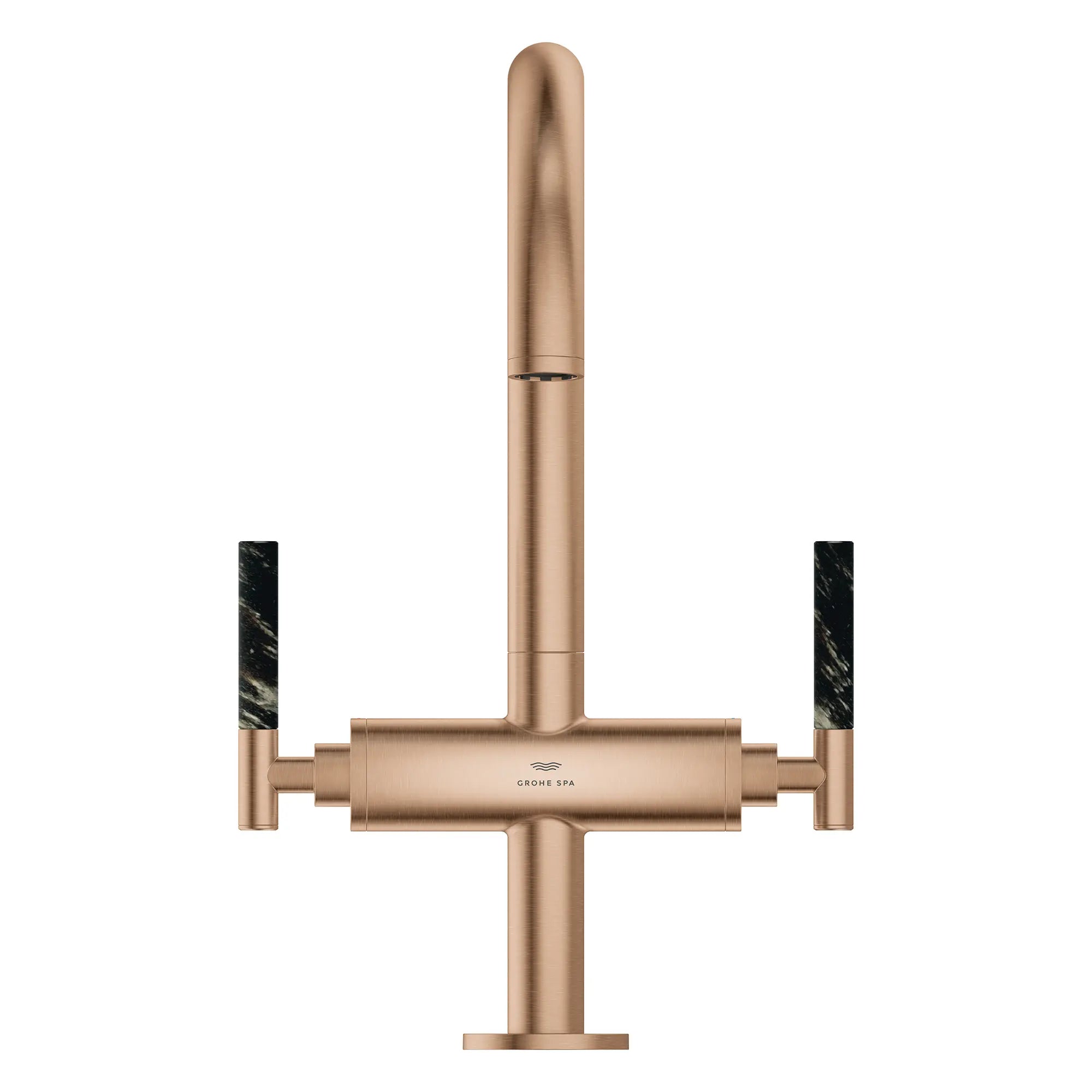 Grand robinet monotrou à deux poignées pour salle de bain 4,5 L/min (1,2 gpm) // BRUSHED WARM SUNSET // 269202_Atrio_PC_SiloFront_21146DL00_48459DL0_August2025_0_CDNwebp.webp