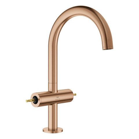 Grand robinet monotrou à deux poignées pour salle de bain 4,5 L/min (1,2 gpm) - Brushed Warm Sunset