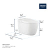 [131886SH00] Electronic Bidet Toilet, 1.28/0.8 gpf (4.8/3.0 Lpf) - ALPINE WHITE