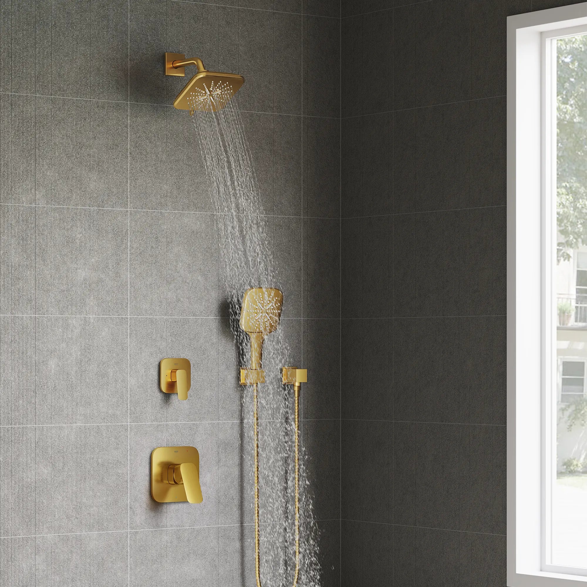 Garniture d’inverseur Cubeo à 2 voies // AUBE FRAÎCHE BROSSÉ // 271048_Cubeo_EnvironmentCloseUp_101929GN00_0001_SEPTEMBER2025_0_CDNwebp.webp