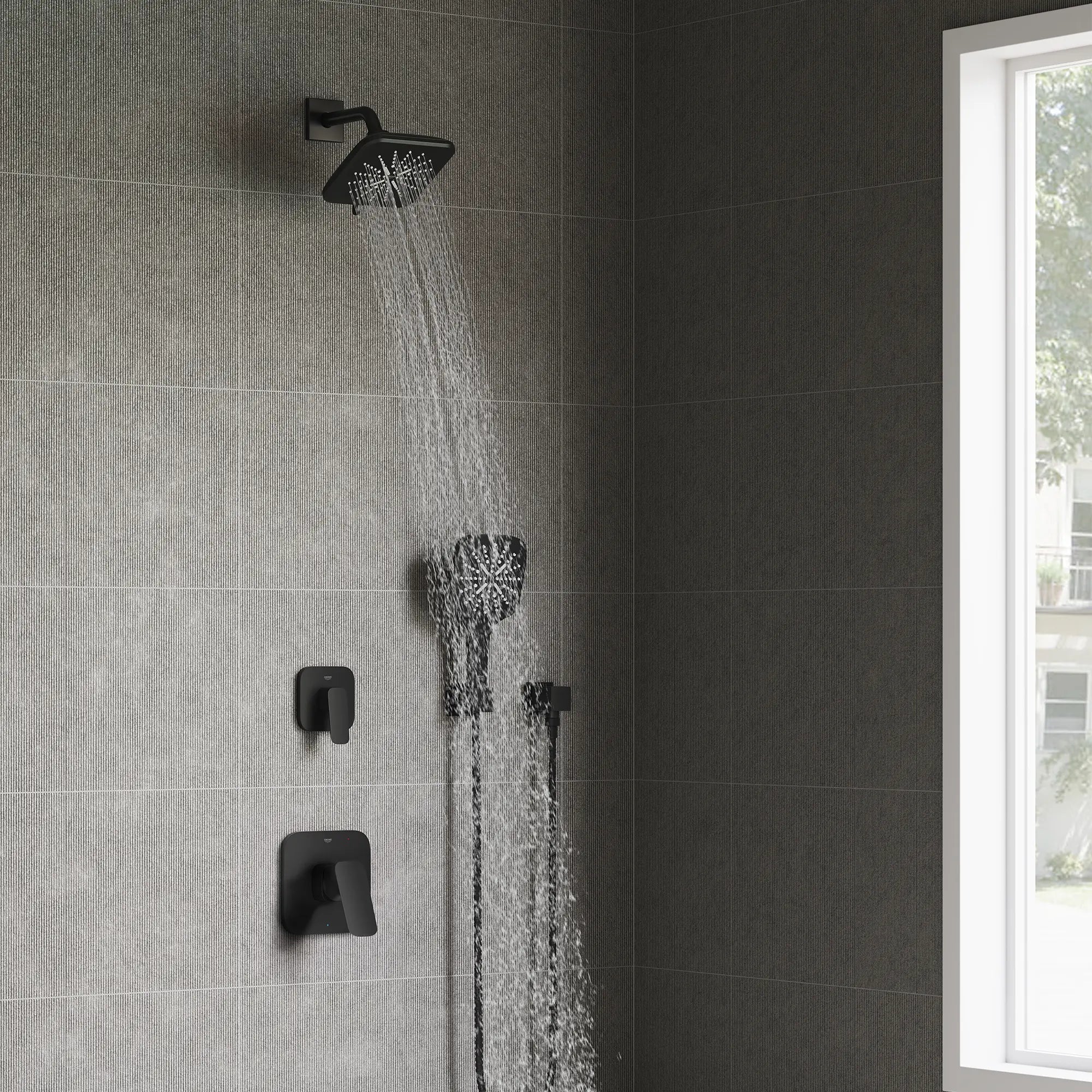 Garniture d’inverseur Cubeo à 2 voies // NOIR MAT // 271050_Cubeo_EnvironmentCloseUp_1019292430_0001_SEPTEMBER2025_0_CDNwebp.webp