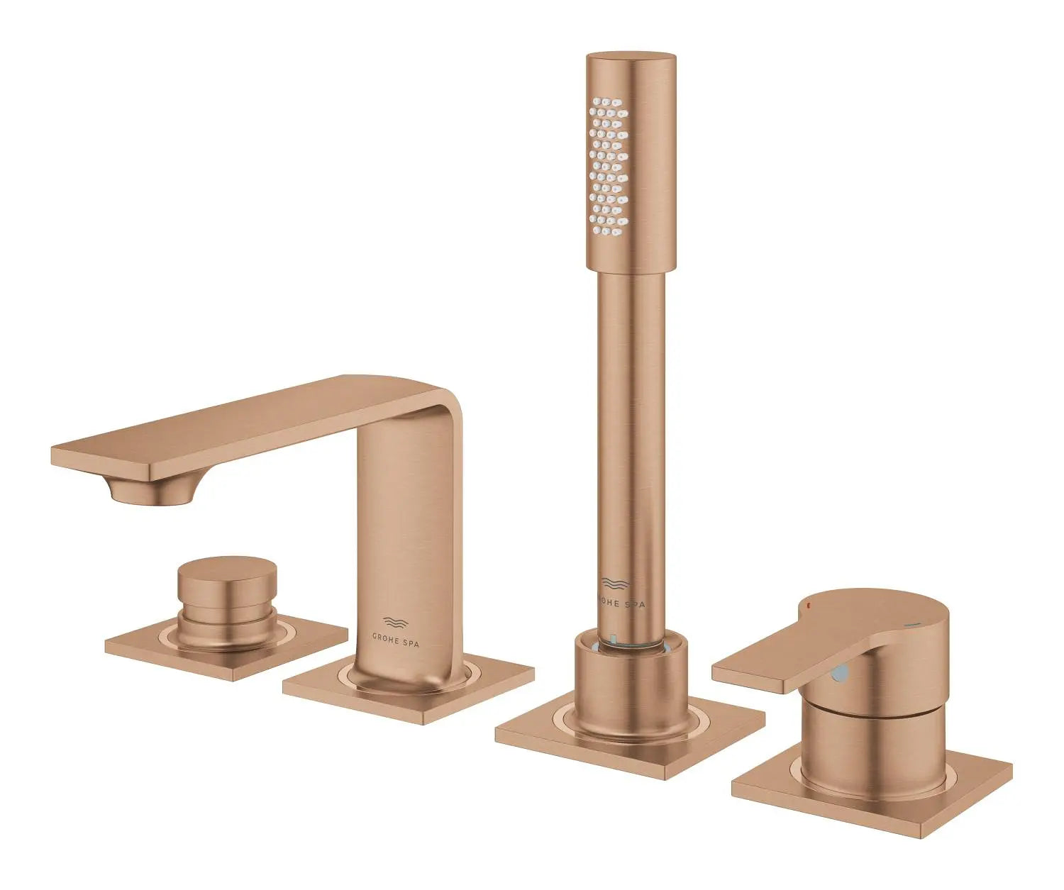 Robinet de baignoire romaine, 4 trous, à montage sur tablier avec douchette 6,6 L/min (1,75 gpm) // BRUSHED WARM SUNSET // 271260_Allure_19316DL1_0_CDNwebp.webp
