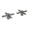 [14215AL0] Atrio Cross Handles for Bathroom Sink Faucet (Pair) - Brushed Hard Graphite