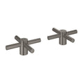 [14215AL0] Atrio Cross Handles for Bathroom Sink Faucet (Pair) - Brushed Hard Graphite
