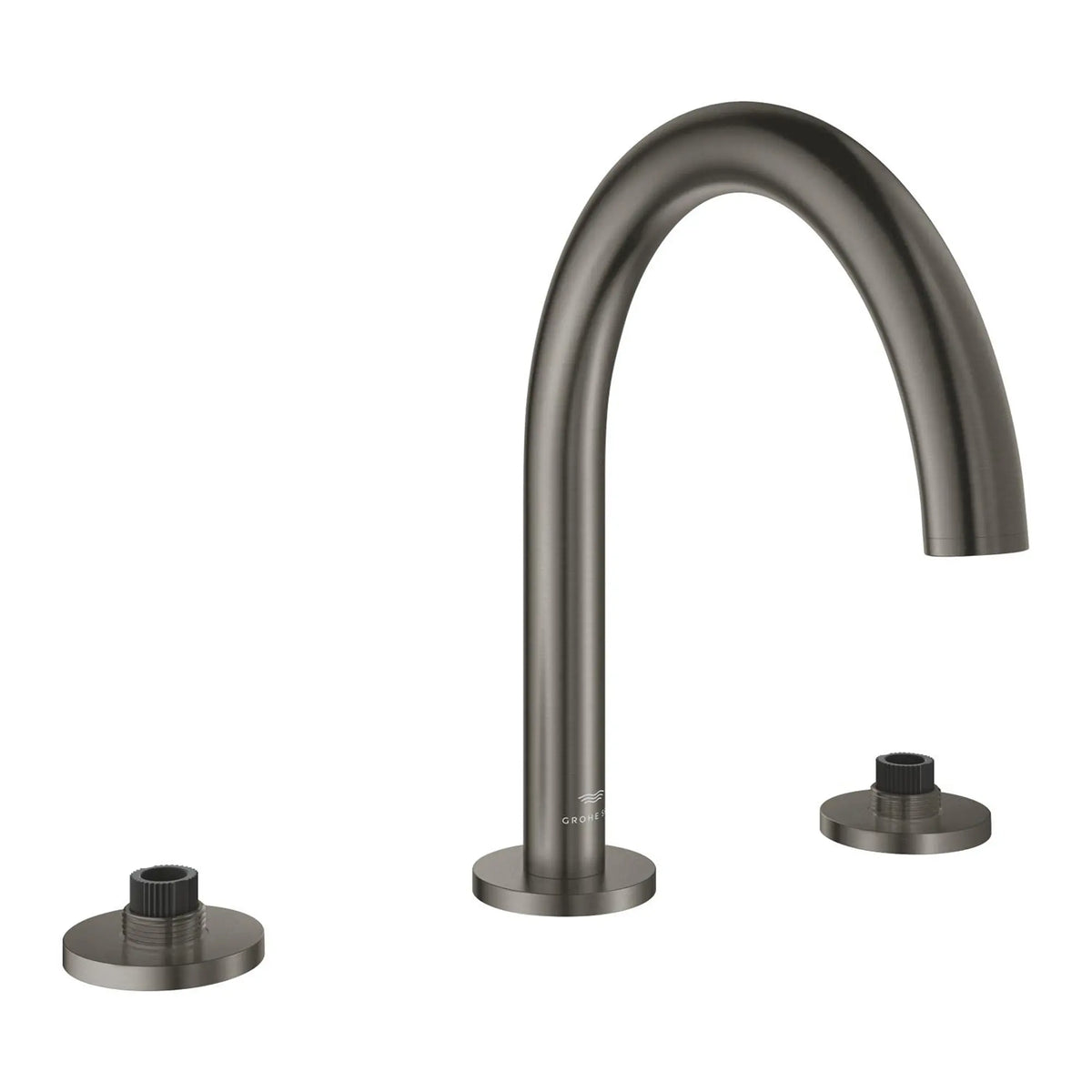 Robinet de baignoire romaine 3 trous, 2 poign?es, ? montage sur tablier // GRAPHITE DUR BROSS? // 272718_Atrio_SiloRight_25273AL0_1_CDNwebp.webp