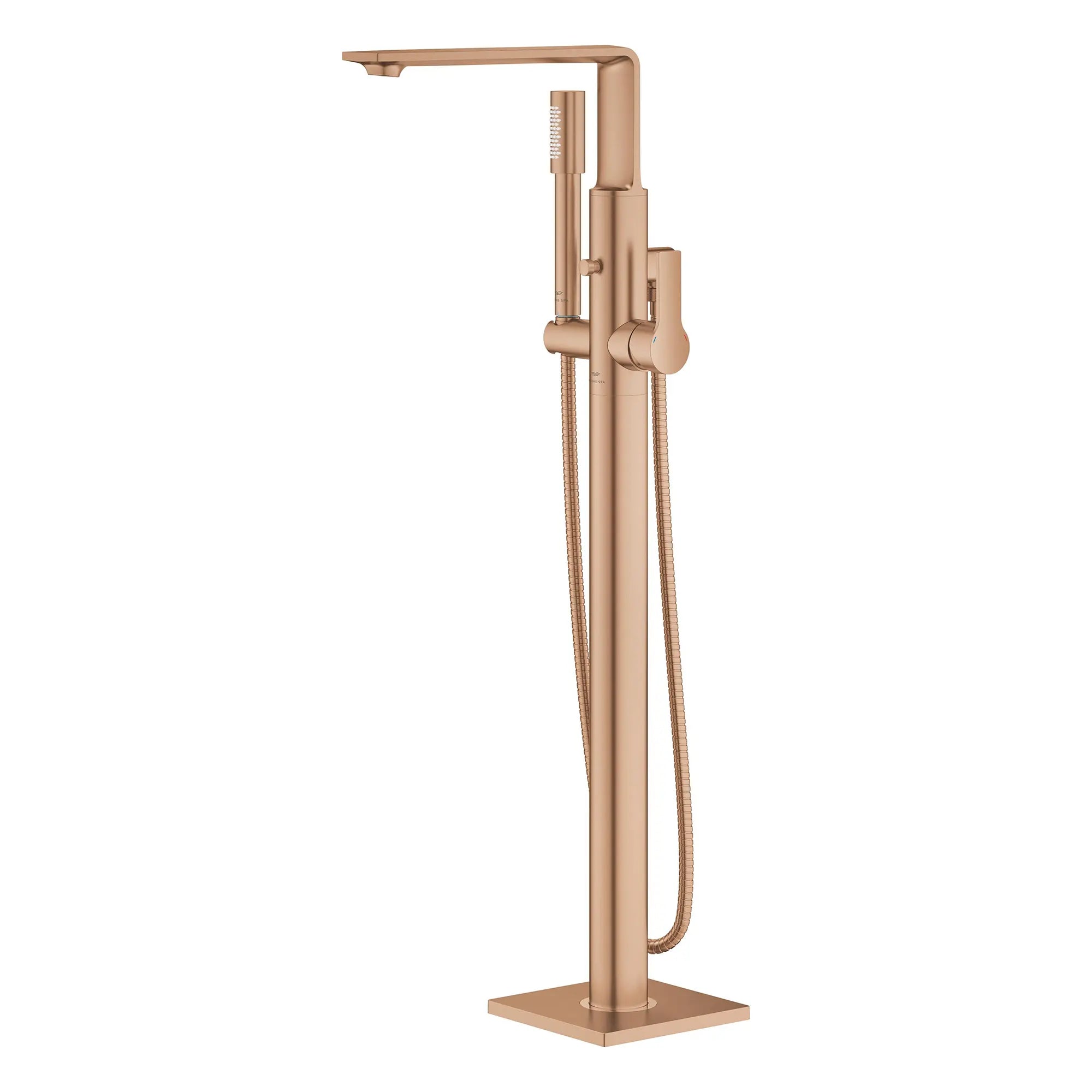 Robinet de baignoire autoportante à poignée simple avec douchette 6,6 L/min (1,75 GPM) // BRUSHED WARM SUNSET // 272940_Allure_SiloLeft_25222DL1_1_CDNwebp.webp