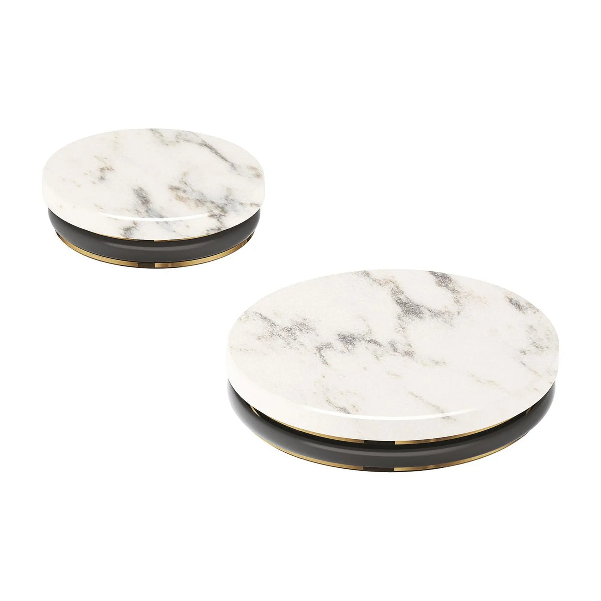 Manettes levier en Caesarstone blanc pour les garnitures thermostatiques à deux manettes (paire) // WHITE ATTICA CAESARSTONE // 273542_48466000_1_CDNwebp.webp