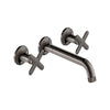 [106216A000] Listra Wall Mount Widespread Bathroom Faucet, 1.2gpm (4.5L/min) - Brushed Cool Sunrise