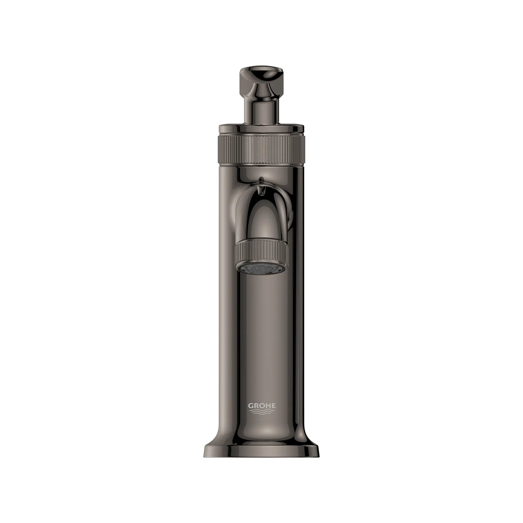 Robinet de salle de bain Listra à orifice et manette uniques, taille M, 4,5 l/min (1,2 gal/min) // GRAPHITE DUR // 275261_Listra_SiloStraight_106222A000_0001_SEPTEMBER2024_0_CDNwebp.webp