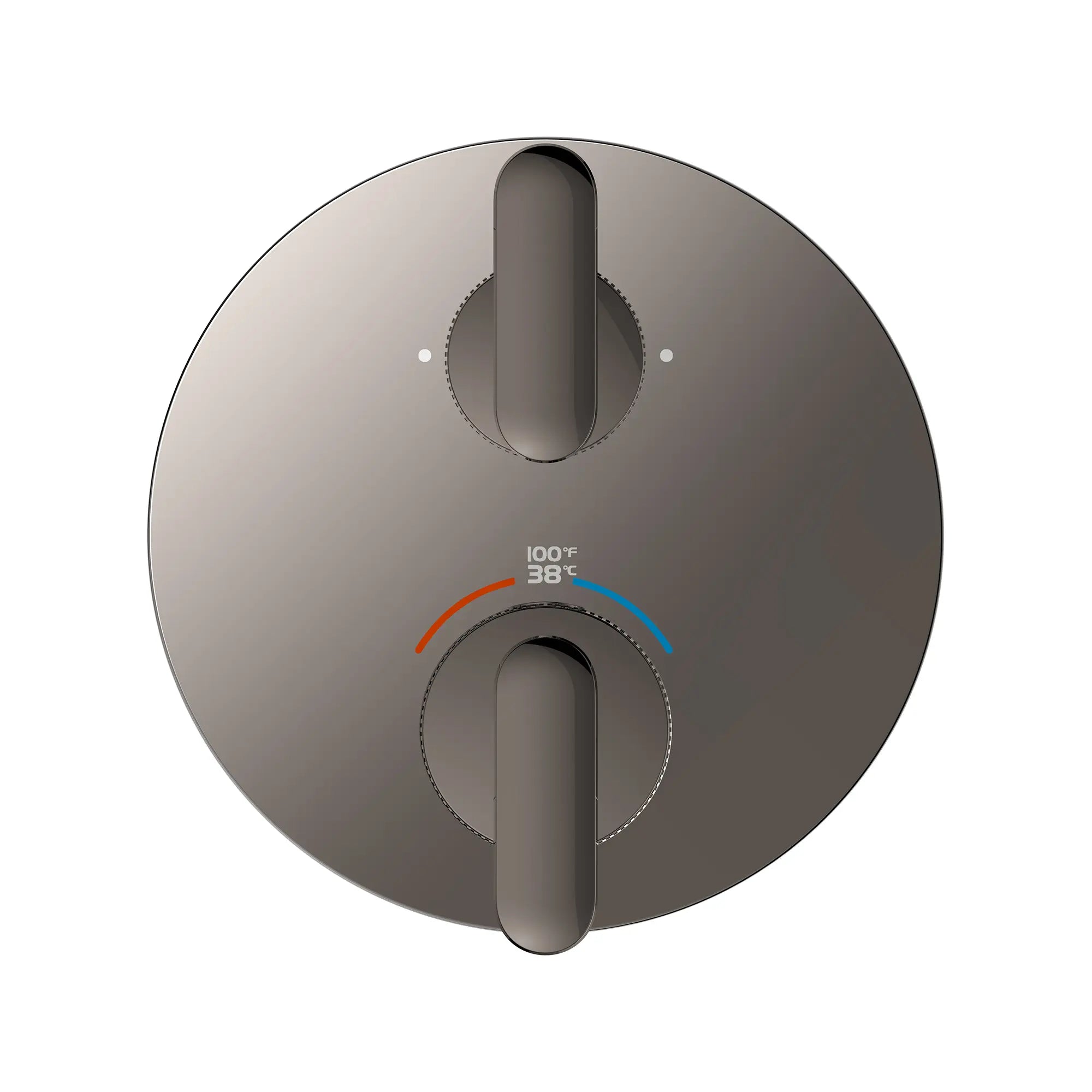 Garniture de robinet thermostatique à double fonction et 2 manettes Listra // GRAPHITE DUR // 275267_Listra_SiloStraight_106244A000_0001_SEPTEMBER2024_0_CDNwebp.webp