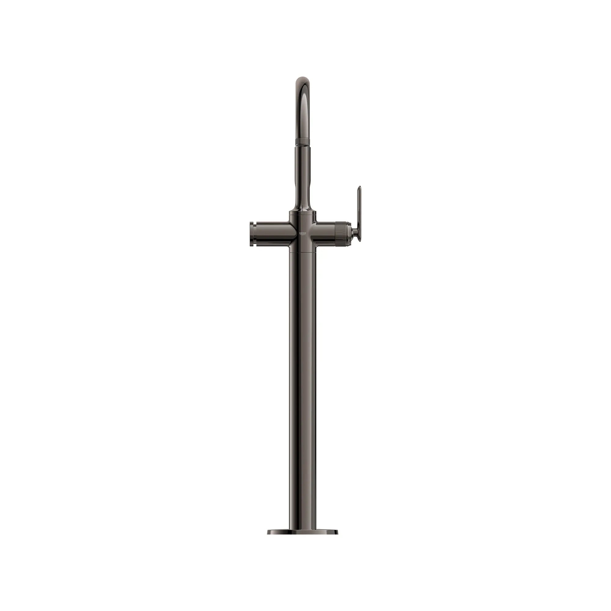 Robinet de baignoire autoportant Listra à une seule manette avec douche à main de 6,6 l/min (1,75 gal/min) // GRAPHITE DUR // 275272_Listra_SiloStraight_106256A000_0001_SEPTEMBER2024_0_CDNwebp.webp