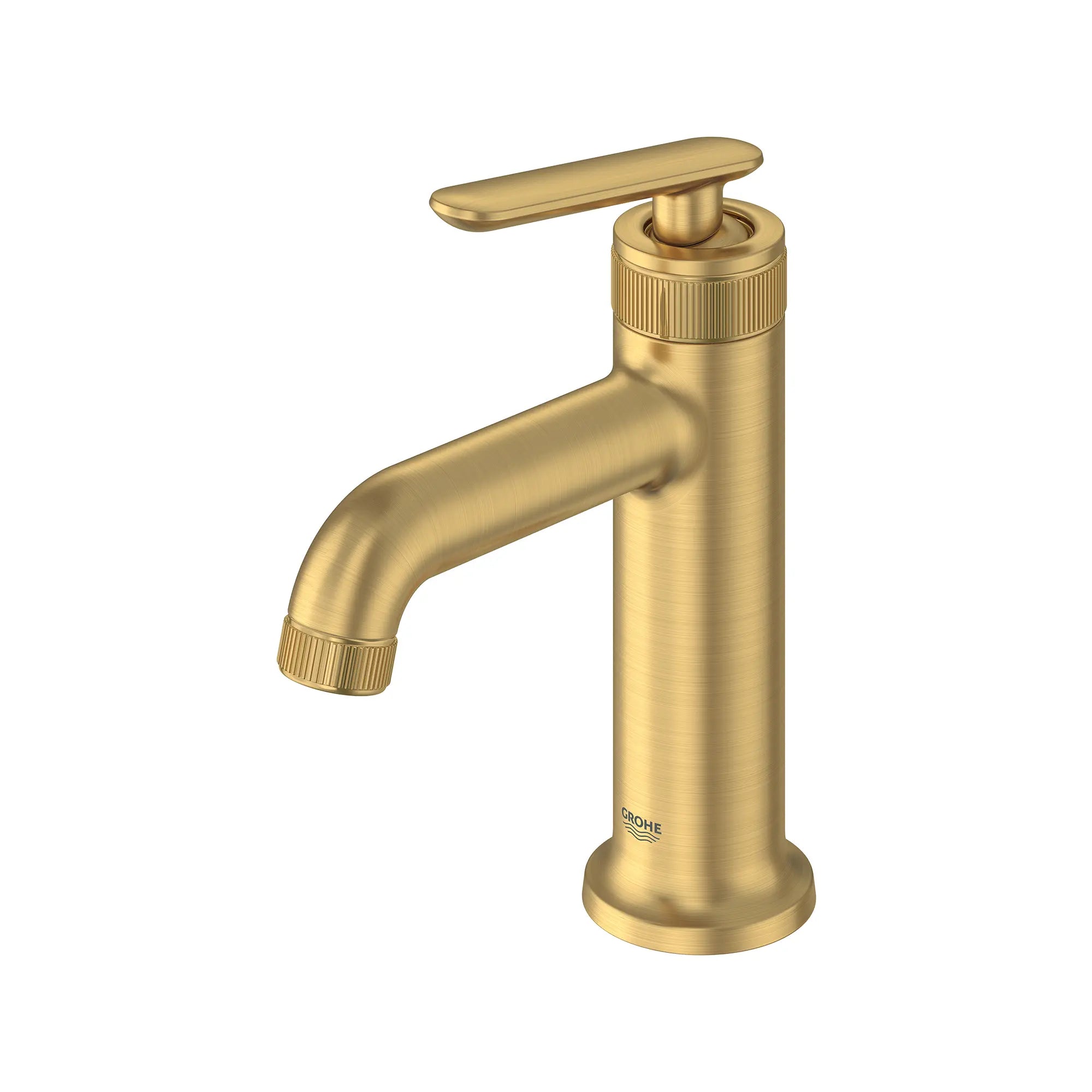 Robinet de salle de bain Listra à orifice et manette uniques, taille M, 4,5 l/min (1,2 gal/min) // AUBE FRAÎCHE BROSSÉ // 275284_Listra_SiloLeft_106222GN00_0001_SEPTEMBER2024_0_CDNwebp.webp