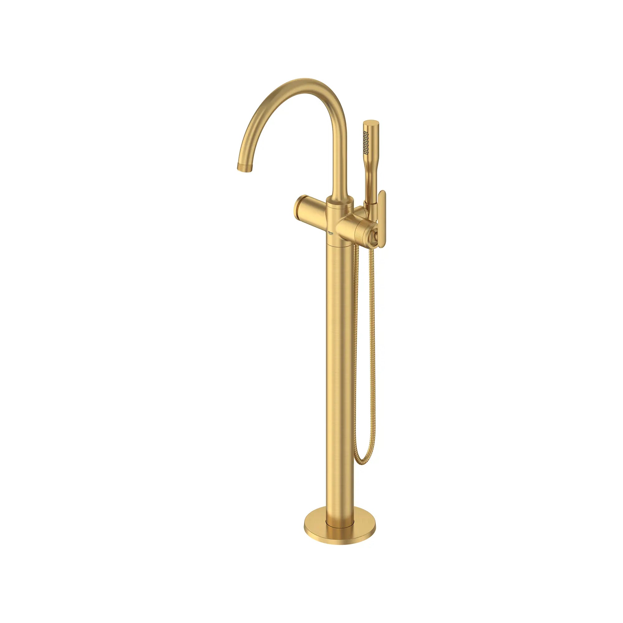 Robinet de baignoire autoportant Listra à une seule manette avec douche à main de 6,6 l/min (1,75 gal/min) // AUBE FRAÎCHE BROSSÉ // 275294_Listra_SiloLeft_106256GN00_0001_SEPTEMBER2024_0_CDNwebp.webp