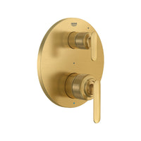 [106177GN00] Listra 2-Handle Pressure Balance Valve Trim with 2-Way Diverter with Cartridge - Brushed Cool Sunrise