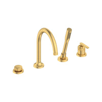 [106237GN00] Listra 4-Hole Single-Handle Deck Mount Roman Tub Faucet with 1.75 gpm (6.6L/min) Hand Shower - Brushed Cool Sunrise