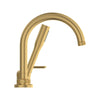[106237GN00] Listra 4-Hole Single-Handle Deck Mount Roman Tub Faucet with 1.75 gpm (6.6L/min) Hand Shower - Brushed Cool Sunrise