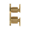 [106244GN00] Listra Dual Function 2-Handle Thermostatic Valve Trim - Brushed Cool Sunrise