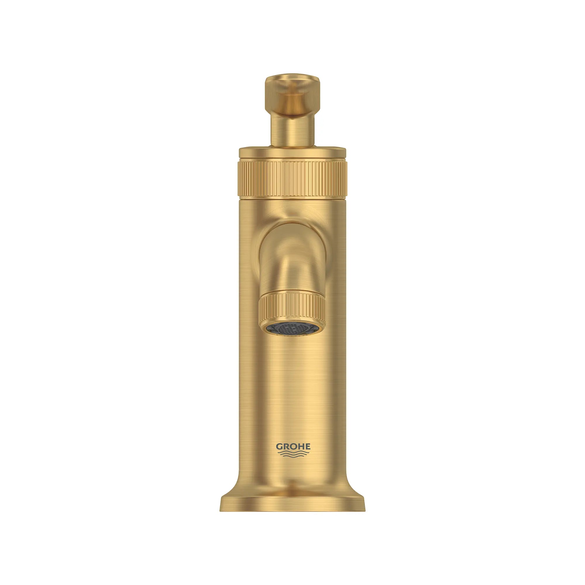 Robinet de salle de bain Listra à orifice et manette uniques, taille P, 4,5 l/min (1,2 gal/min) // AUBE FRAÎCHE BROSSÉ // 275350_Listra_SiloStraight_106215GN00_0001_SEPTEMBER2024_0_CDNwebp.webp